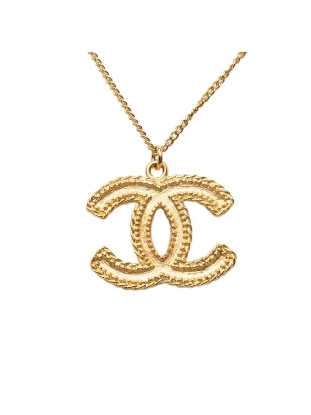Chanel CC Logo Pendant 14c Gold Plated